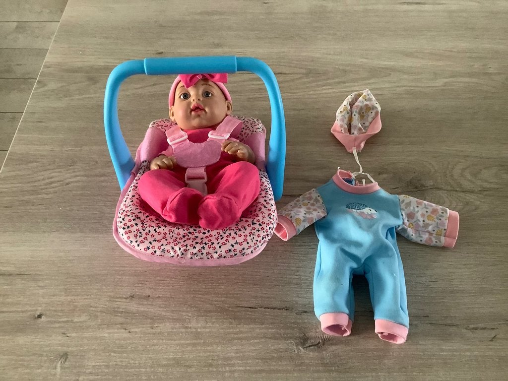 Baby pop speelset (30 cm), Kinderen en Baby's, Ophalen of Verzenden, Zo goed als nieuw, Babypop