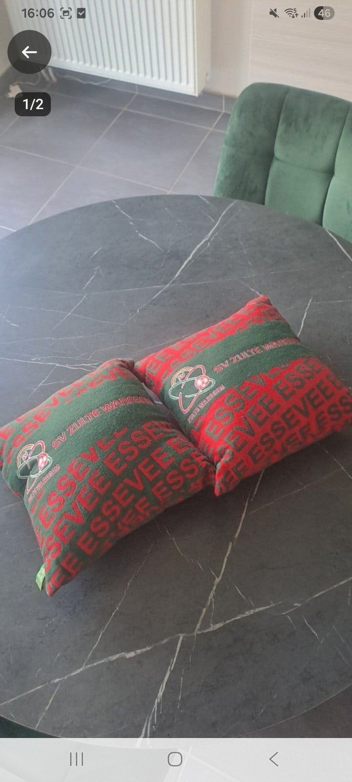 decoratiekussens Essevee, Enlèvement