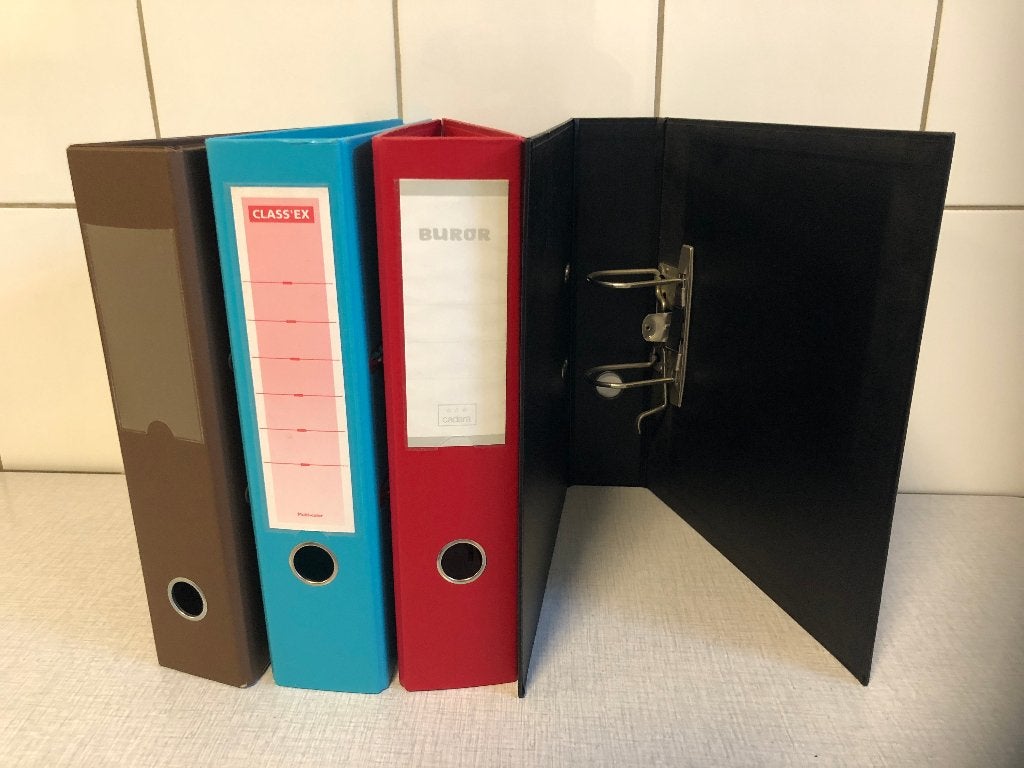 Set van 12 klasseermappen/ordners  + gratis tabbladen, Ophalen of Verzenden, Zo goed als nieuw