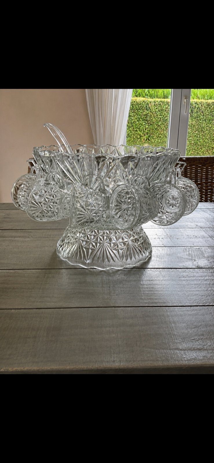Antieke punch kom. Compleet., Ophalen, Zo goed als nieuw, Overige typen, Glas