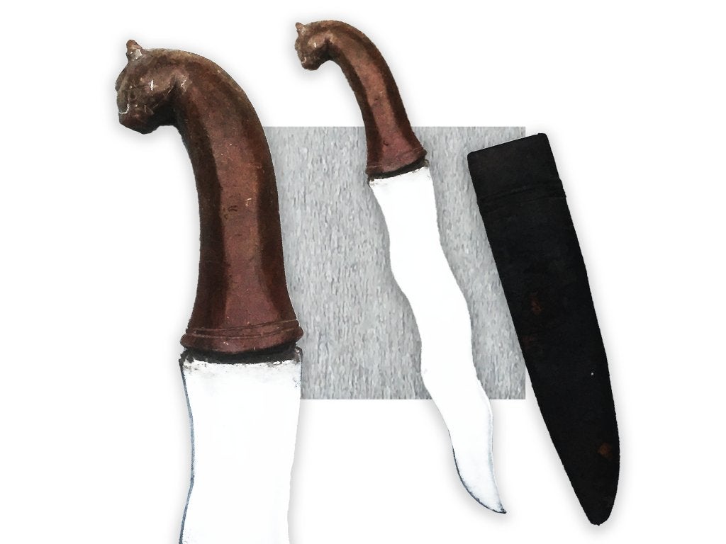 🚨ZELDZAME SABELDOLK KHANDJAR BLADE FLAME XIX ORIGINEEL, Verzamelen, Militaria | Algemeen, Ophalen of Verzenden, Landmacht, Mes of Dolk