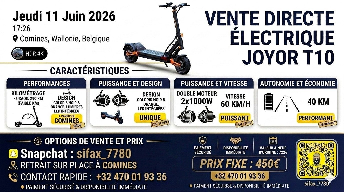 Trottinette joyor t10, Enlèvement
