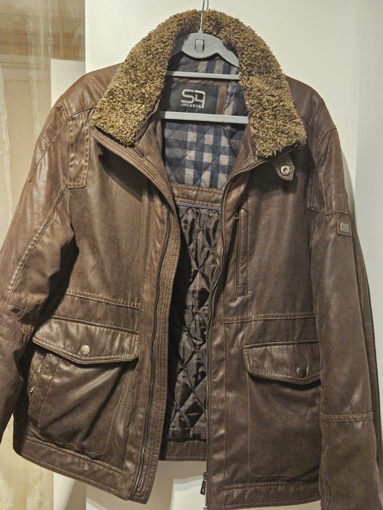 S4 Jacket bruine leren jas, Ophalen, Maat 52/54 (L)