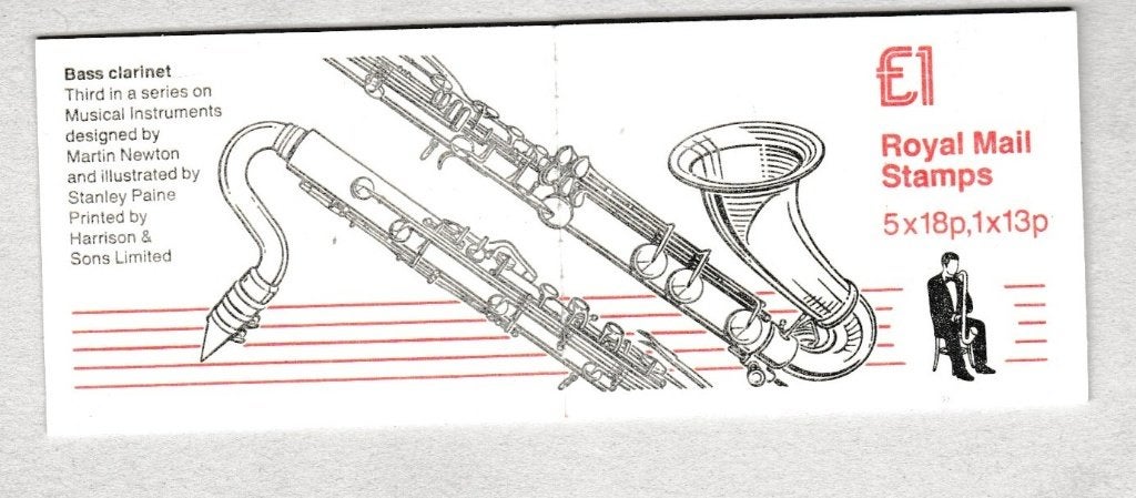 GB 1986 SG FH7 Instruments de musique - Clarinette basse **, Envoi, Non oblitéré
