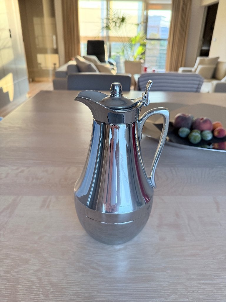 Vintage Alfi Saphir Thermoskan / Isolatiekan 1L / Verchroomd, Maison & Meubles, Enlèvement ou Envoi, Autres marques, Argent, Utilisé