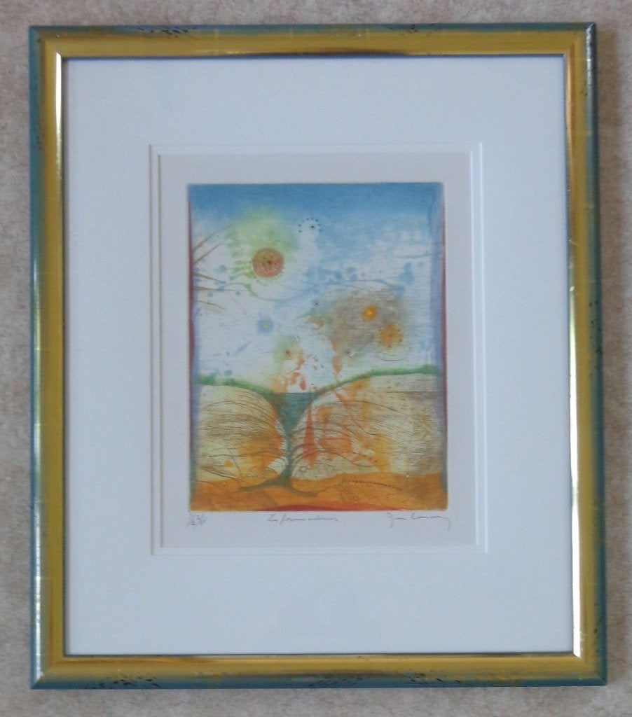 RENE CARCAN / FORMES OUBLIES / KLEURETS / 71x61cm / KADER, Numéroté, Enlèvement, Paysages, Eau-forte