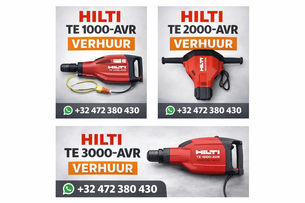 Te huur Breekhamer cobra hilti te2000 te3000 te1000 te 2000, Doe-het-zelf en Bouw, Gereedschap | Boormachines, Ophalen of Verzenden