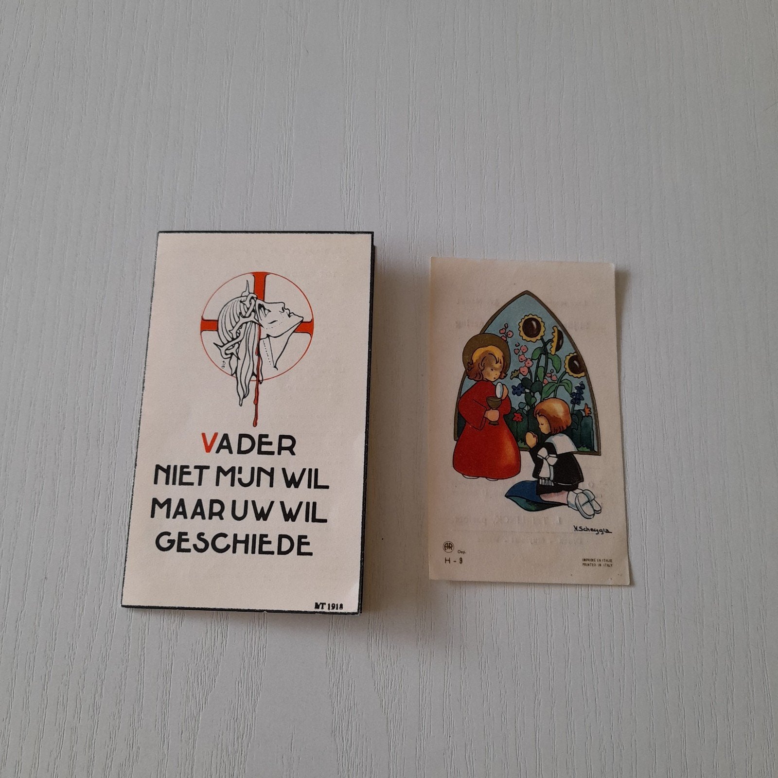 Bidprentje en Communieprentje Wieze 1957., Ophalen of Verzenden, Bidprentje