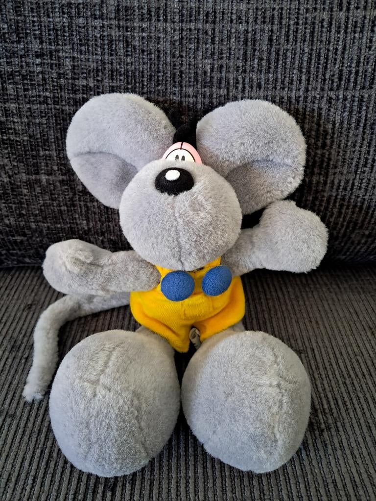 Peluche Diddl grise 26 cm, Collections, Enlèvement ou Envoi, Diddl, Comme neuf, Peluche