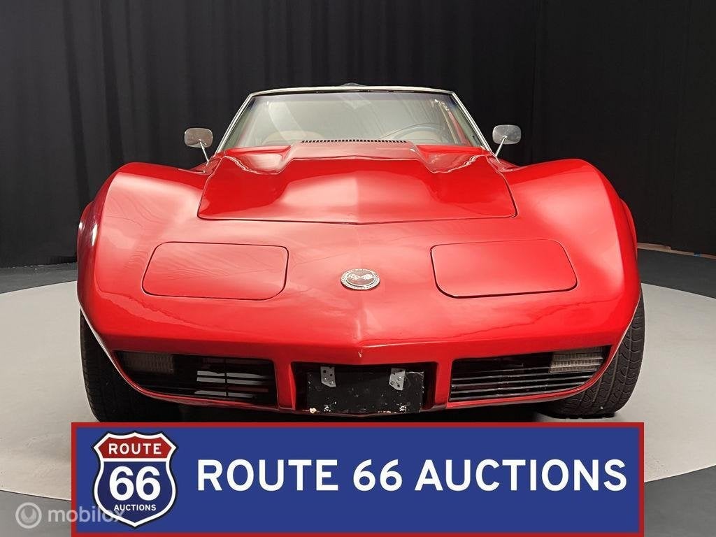 Chevrolet Corvette C3 Stingray | 1974 | Route 66 Auctions, Auto's, Oldtimers, Chevrolet, Zwart, Bedrijf, Handgeschakeld