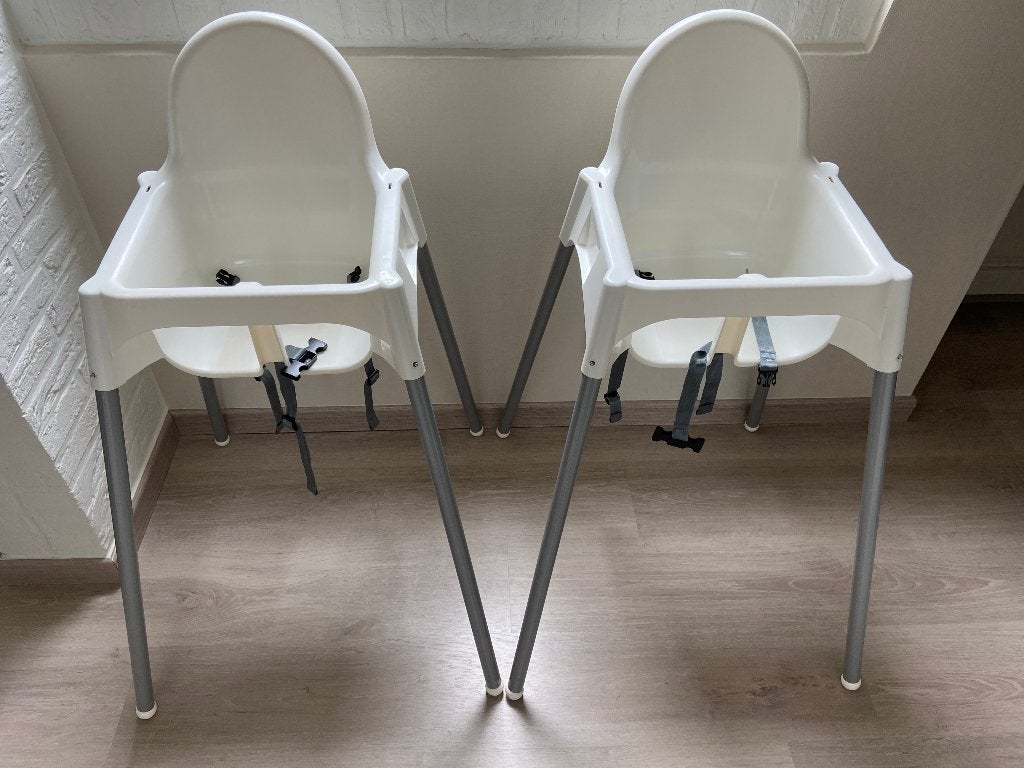 2 kinderstoelen in heel goede staat apart te koop stapelbaar, Enlèvement, Utilisé, Autres types, Coulissant