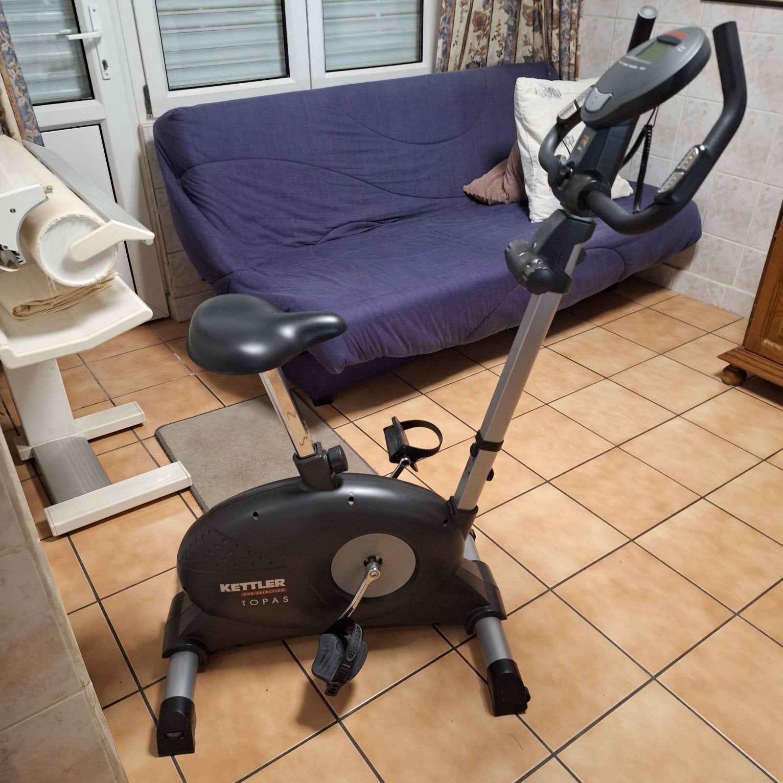 Home trainer fiets, Enlèvement, Utilisé, Métal, Vélo d'appartement