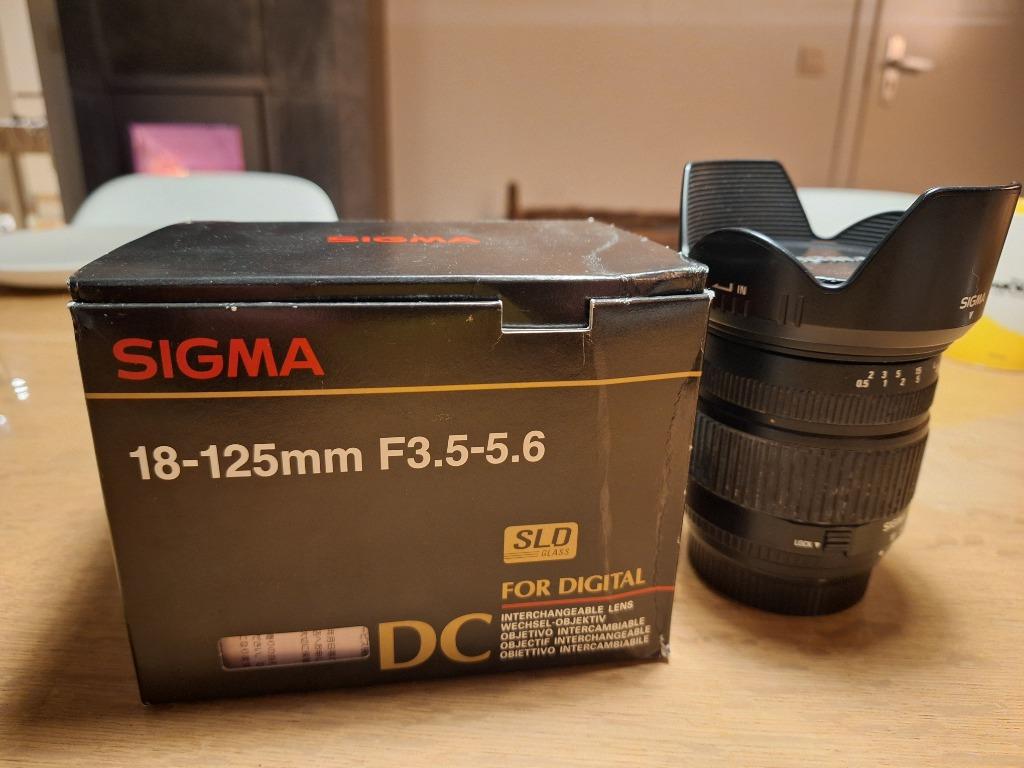 Fotolens Sigma 18-125 F3.5-5.6 DC voor Nikon, Enlèvement ou Envoi, Comme neuf, Lentille standard, Zoom