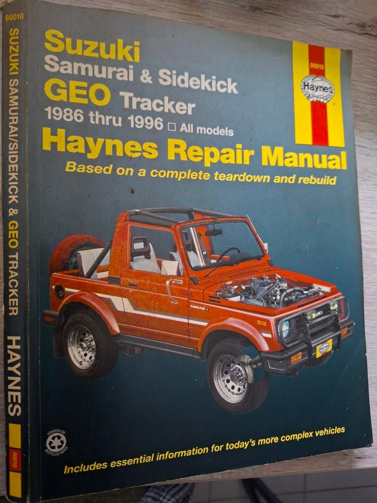 Haynes repair manual- Suzuki samurai/sidekick(1996-1998), Enlèvement ou Envoi