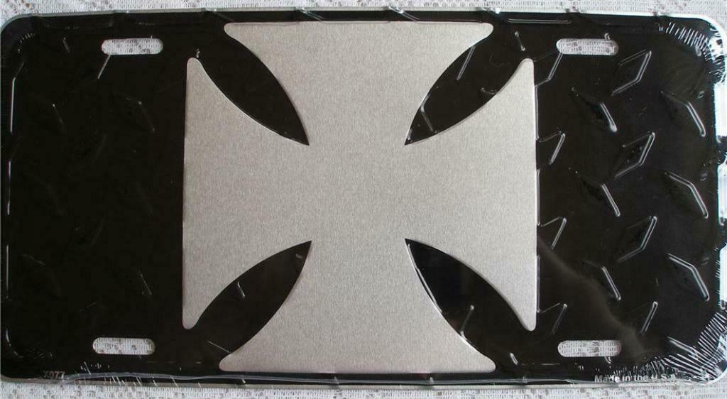USA Maltese Cross License Plate - Collector's Edition 30x15, Verzamelen, Ophalen of Verzenden, Nieuw, Reclamebord