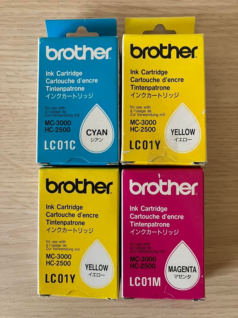 Brother Inktcartridge LC01 - 4 stuks, Informatique & Logiciels, Fournitures d'imprimante, Comme neuf, Enlèvement ou Envoi