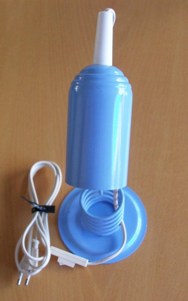 Te koop: Mooie retro, licht blauwe bureaulamp op spiraal., Ophalen, Gebruikt