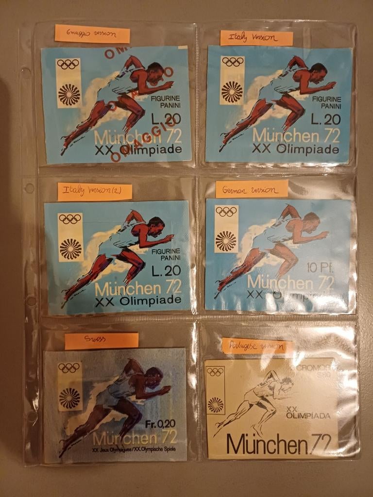 Panini München 72  10 different packet versions, Ophalen of Verzenden