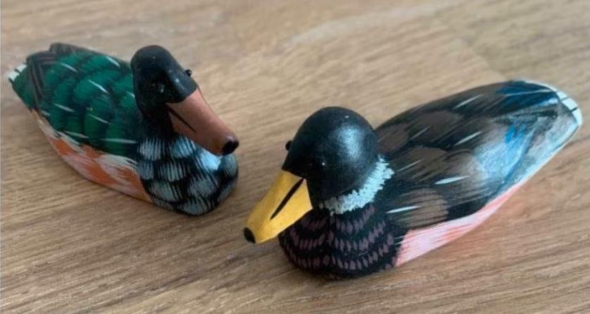 Vintage houten letterkast eendjes, Ophalen of Verzenden, Zo goed als nieuw, Dier