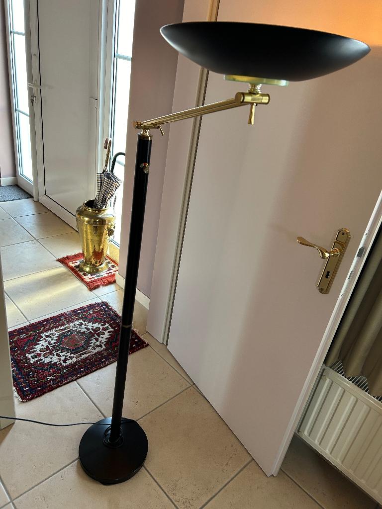 Lampe sur pied élégante avec bouton de gradation, Stijlvol, Comme neuf, Métal, 150 à 200 cm