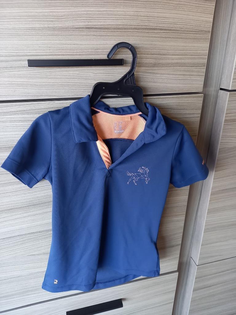 polo T-shirt paardrijden , 8 jaar, maat 128, Dieren en Toebehoren, Paardrijkleding, Ophalen of Verzenden, Zo goed als nieuw