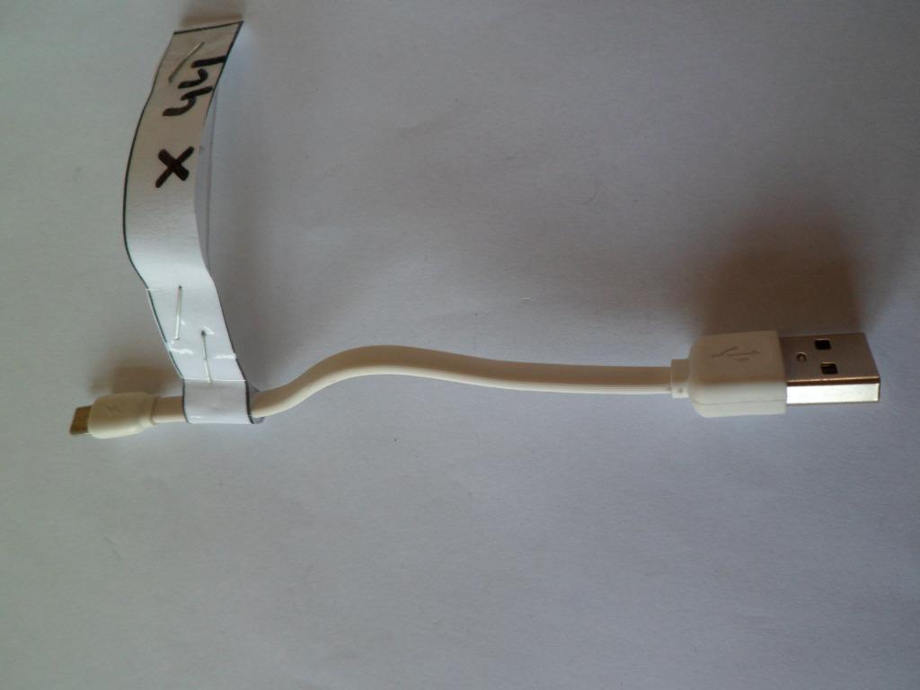 USB 2.0 (mâle) vers Micro USB blanc (mâle), longueur 15 cm, Enlèvement, Comme neuf