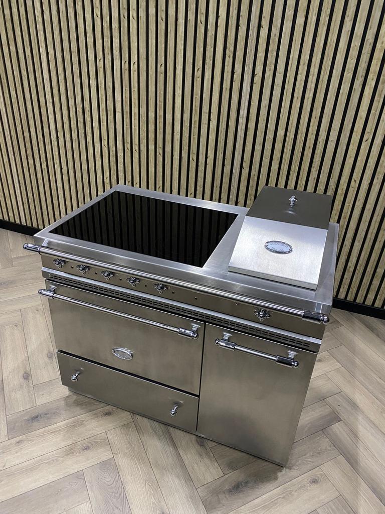 Prachtige Lacanche Inox Blinkend Chroom Keramisch + Friteuse, Elektronische apparatuur, Ophalen of Verzenden, Grill, Keramisch