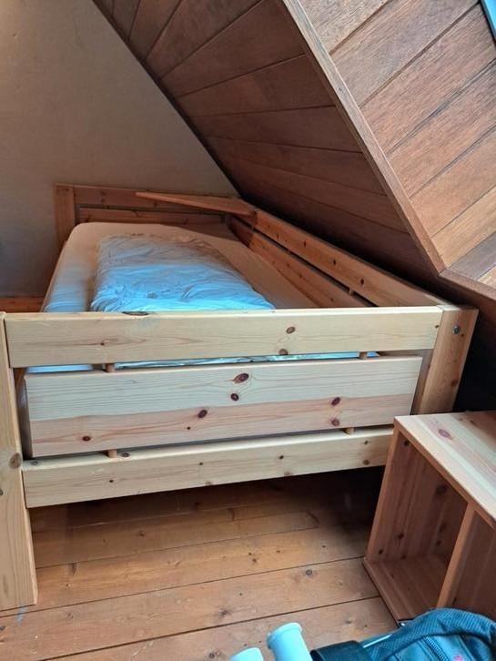 Bed Lifetme, Ophalen, Eenpersoons, 210 cm, Hout