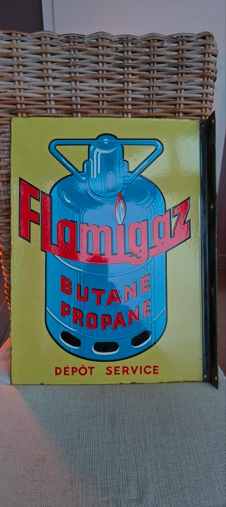 Flamigaz emaille plaat