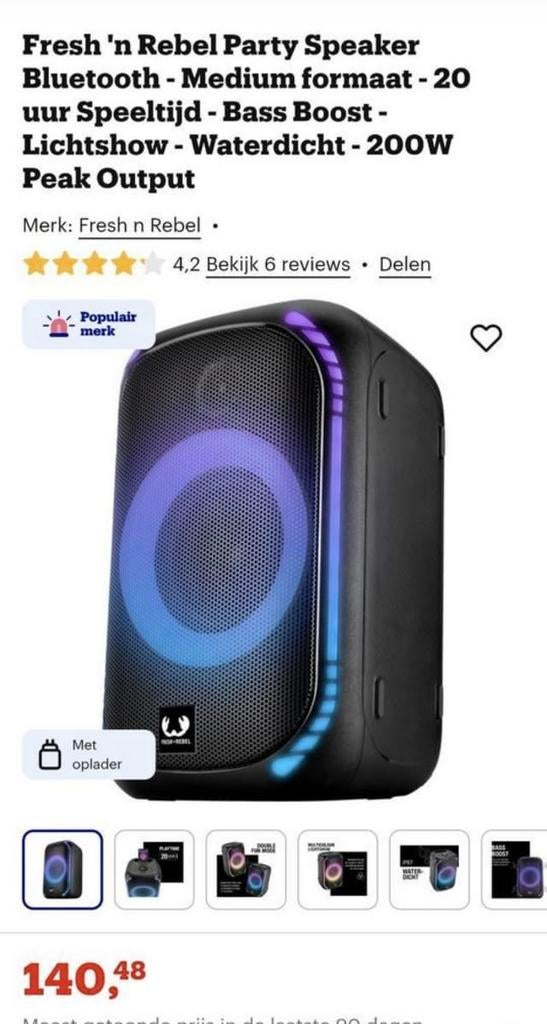 Party speaker - 200W, Ophalen, Gebruikt