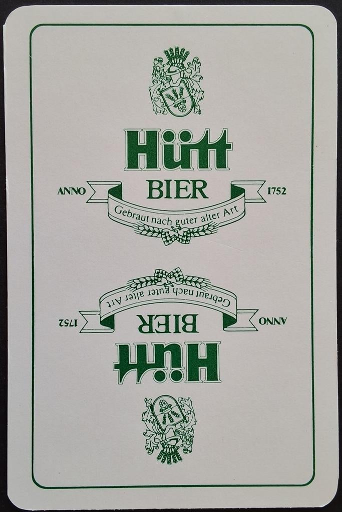 1 Speelkaart Hutt bier, Verzamelen, Ophalen of Verzenden