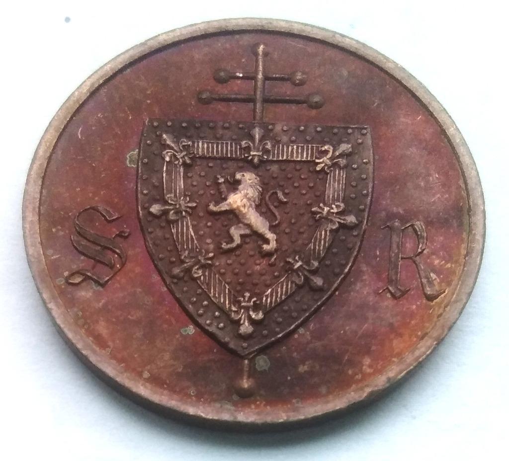 (oksaal) penning 1888 50 ct sint rumoldus rombouts mechelen, Postzegels en Munten, Penningen en Medailles, Overige materialen
