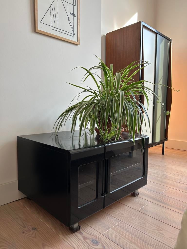 Vintage tv meubel, Huis en Inrichting, Kasten | Dressoirs, Ophalen, Vintage, 50 tot 100 cm, Overige houtsoorten