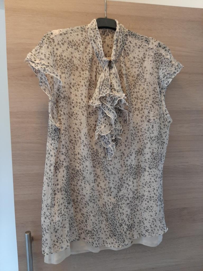 Luchtig blousje, merk MARCCAIN, maat 4, Ophalen of Verzenden, Zo goed als nieuw, Beige