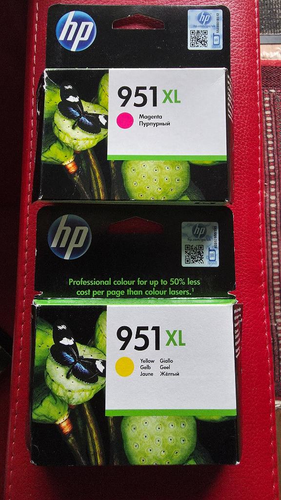 Nieuwe Originele HP gesloten 951XL Geel,951XL rood cartridge, Ophalen, Nieuw, Cartridge