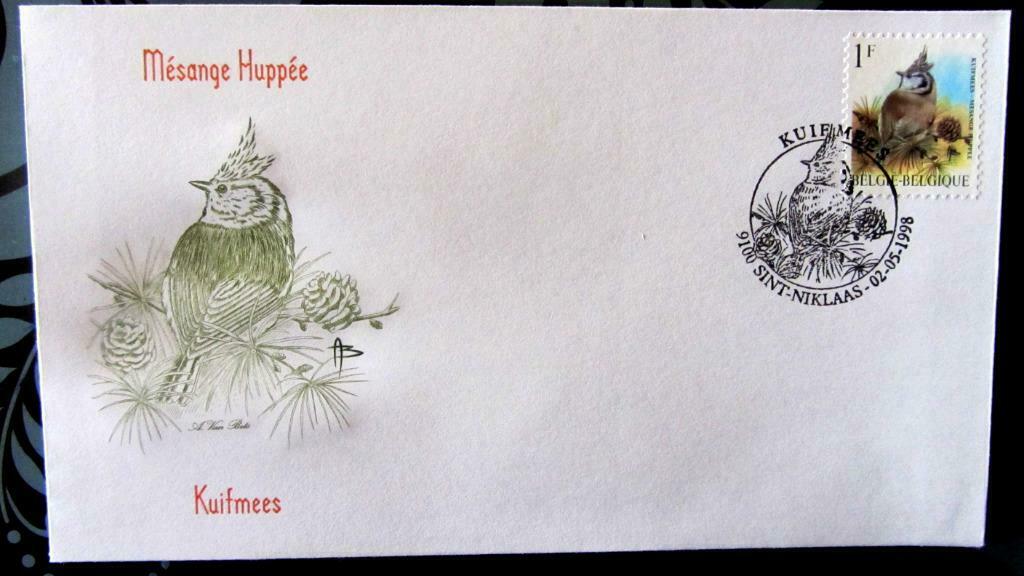 FIRST DAY COVER- VOGELS VAN BUZIN- DE KUIFMEES, Ophalen of Verzenden, Gestempeld, Dier of Natuur