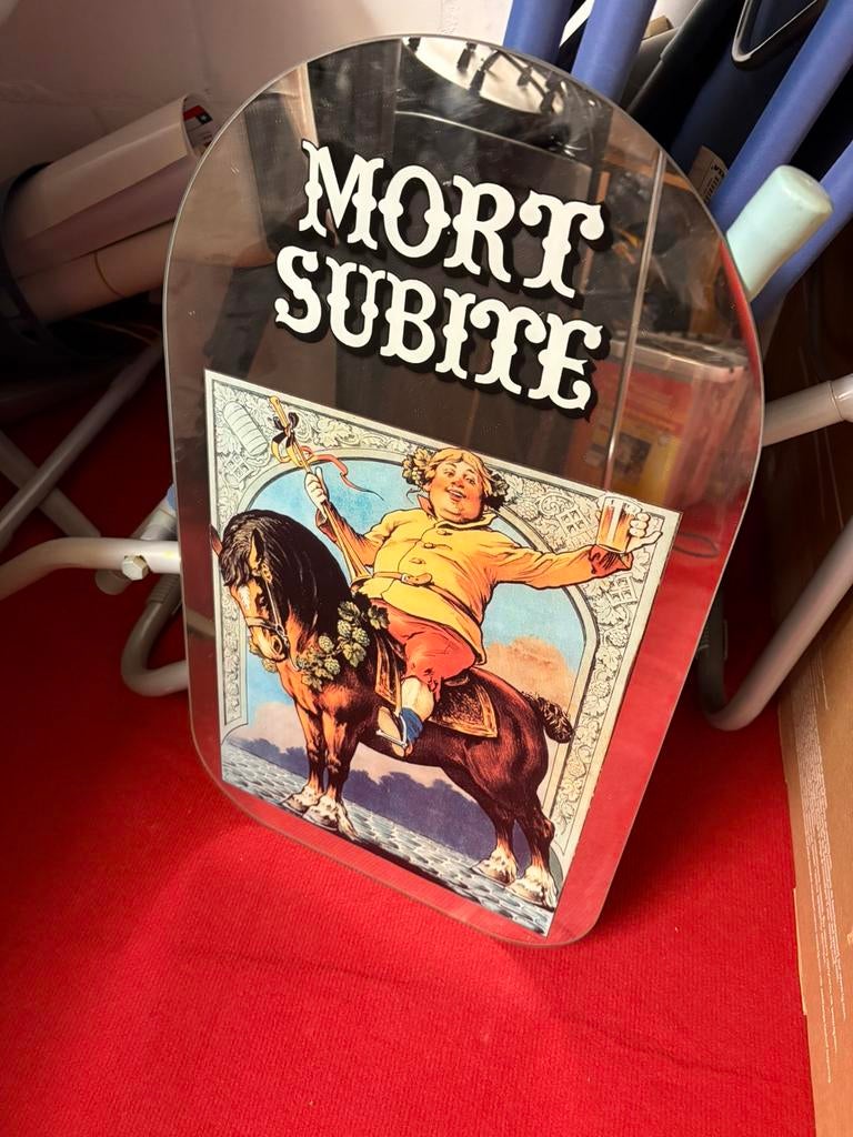 Spiegel bier mort subite, Verzamelen, Ophalen, Zo goed als nieuw