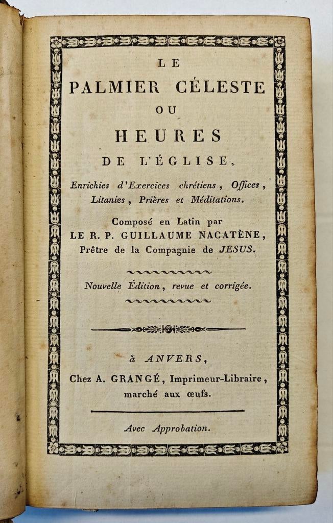 Le Premier Celeste ou Heures de l'Église, 1725., Enlèvement ou Envoi