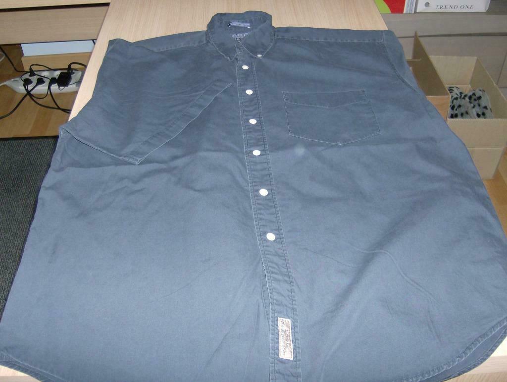 hemd blauw logg korte mouw maat xl, Ophalen of Verzenden, Gedragen, Blauw, Halswijdte 43/44 (XL)