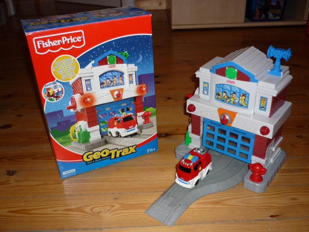 Geo Trax: brandweerkazerne, Kinderen en Baby's, Speelgoed | Fisher-Price, Ophalen, Gebruikt, Speelset, Met licht