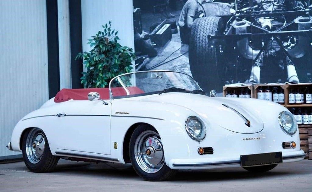 VW Speedster (replica Porsche 356), Auto's, Oldtimers, Achterwielaandrijving, Cabriolet, 1600 cc, Wit