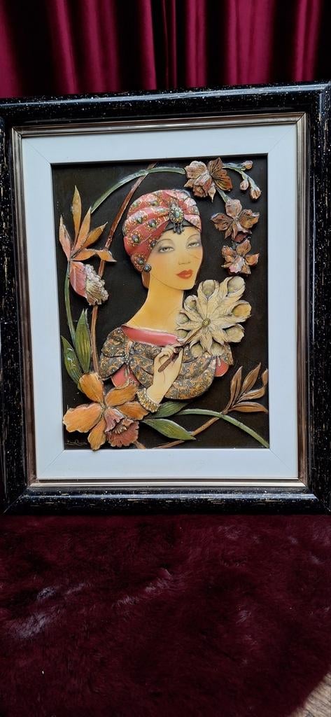 Art nouveau schilderij, Ophalen of Verzenden