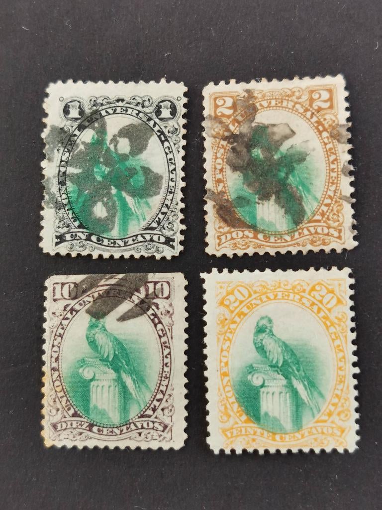 Guatemala 1881 - oiseau quetzal, Enlèvement ou Envoi, Affranchi, Amérique centrale