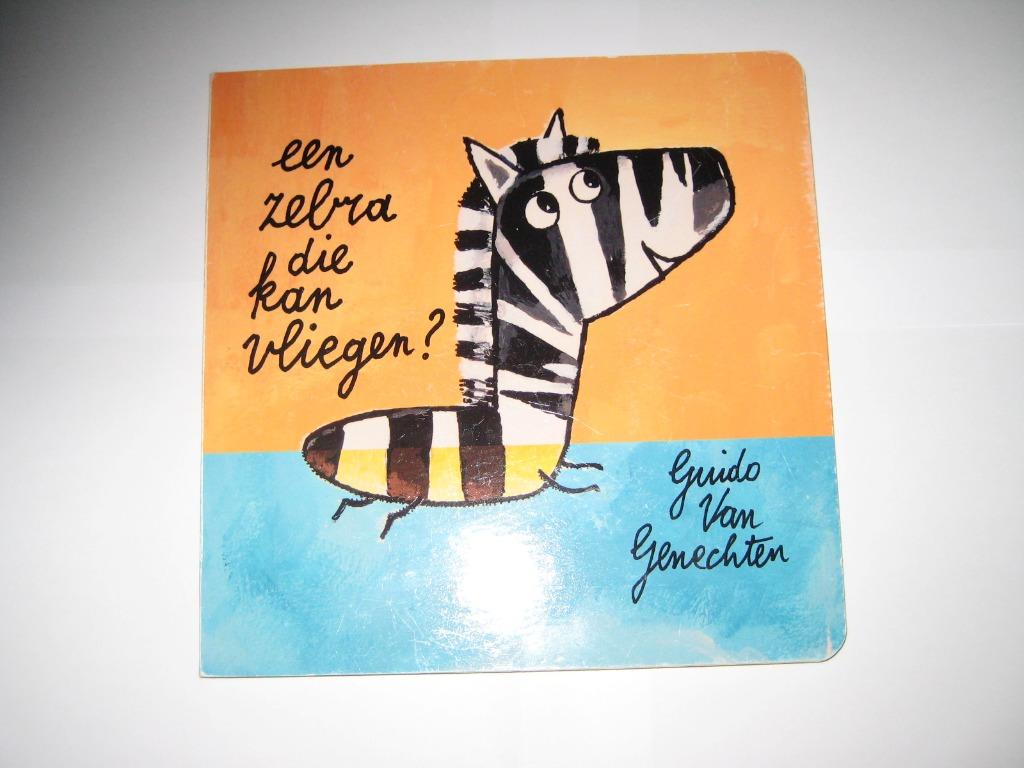Een zebra die kan vliegen (Flappenboekje), Ophalen of Verzenden, Zo goed als nieuw, Guido van Genechten, Uitklap-, Voel- of Ontdekboek