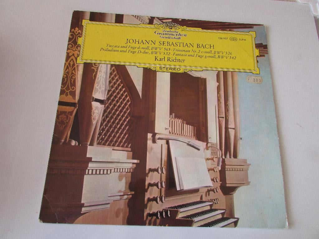 JEAN-SÉBASTIEN BACH, ORGUE : KARL RICHER, LP, 12 pouces, Baroque, Enlèvement ou Envoi, Utilisé