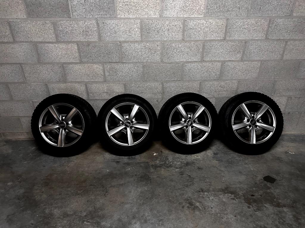 16" Alu velgen + Continental winterbanden, Auto-onderdelen, Banden en Velgen, Ophalen, Gebruikt, Velg(en), 16 inch