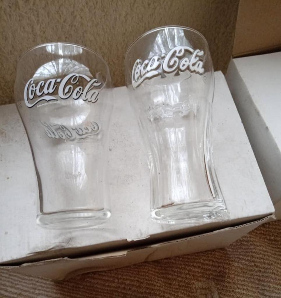 18 vintage coca cola glazen (3x6), Verzamelen, Glas en Drinkglazen, Ophalen of Verzenden, Nieuw