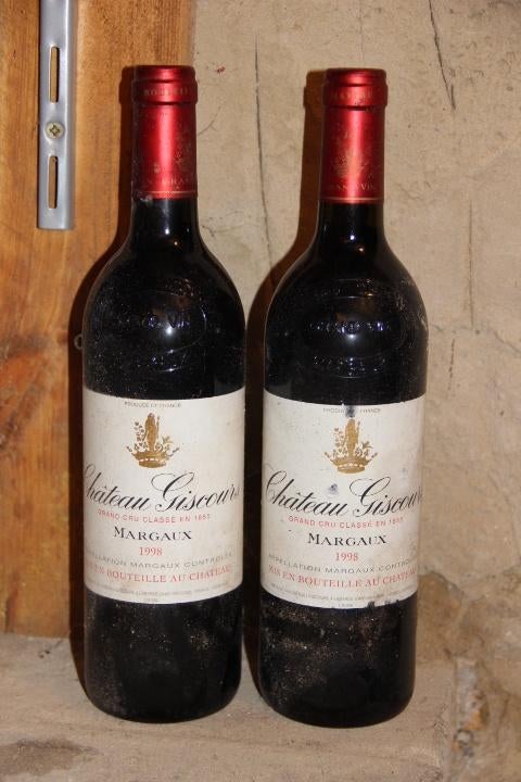 Chateau Giscours Margaux 1998 wijn (set van 2), Ophalen, Frankrijk, Nieuw, Rode wijn