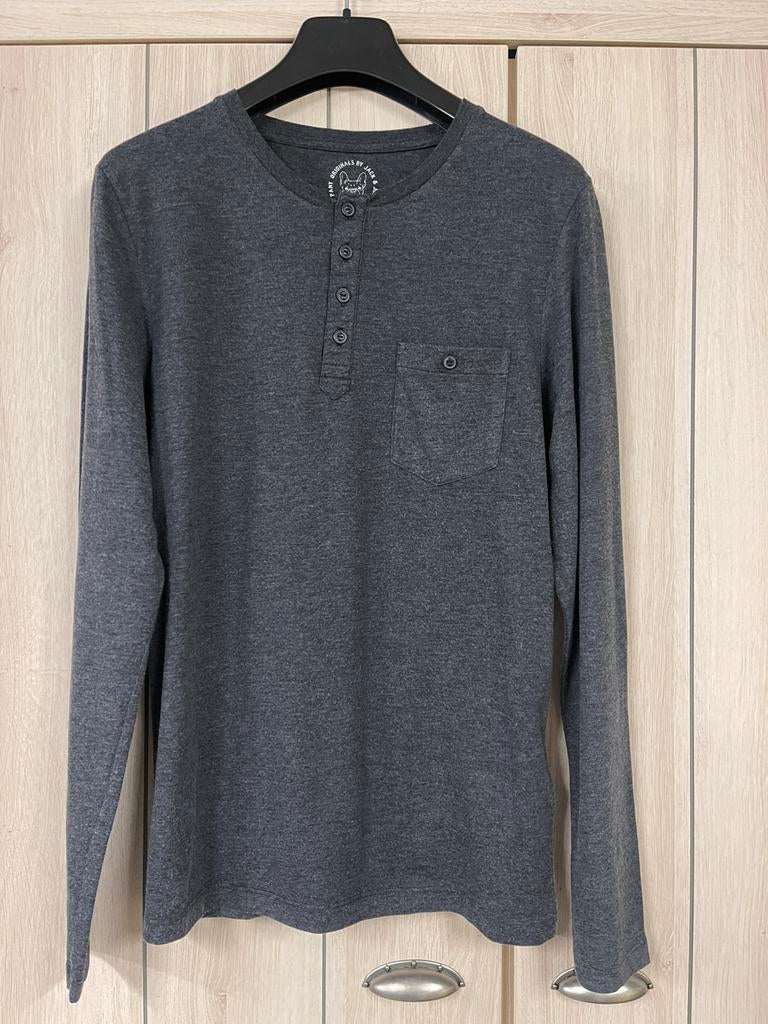 Longsleeve : Jack & Jones : maat M, Maat 48/50 (M), Ophalen of Verzenden, Zo goed als nieuw, Grijs