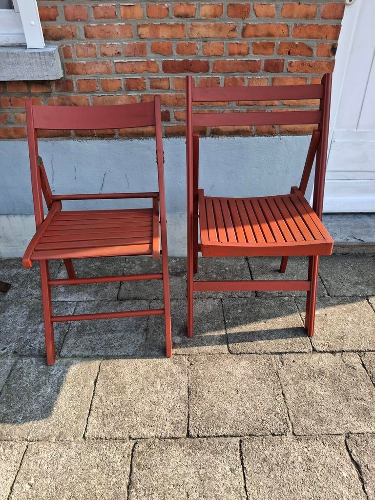 Klapstoelen hard hout, Ophalen, Hout